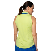 Alternate View 7 of Lime Drop Collection: Cutaway Rib Collar Sleeveless Polo Shirt