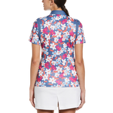 Alternate View 2 of Floral Geo Print Snap Short Sleeve Polo Shirt