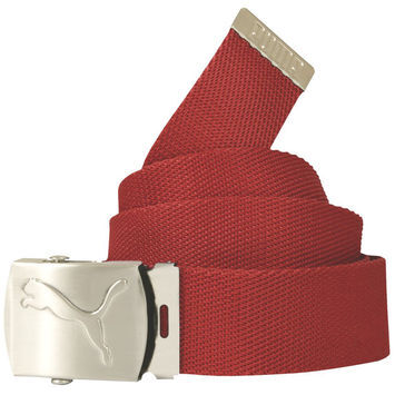 red puma golf belt