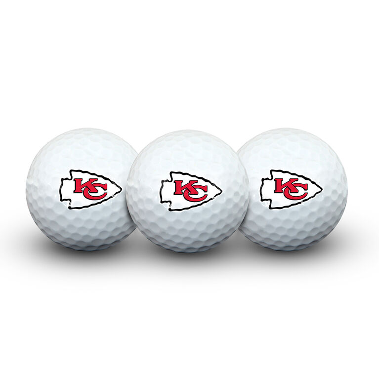 Team Effort Kansas City Chiefs Golf Ball 3 Pack