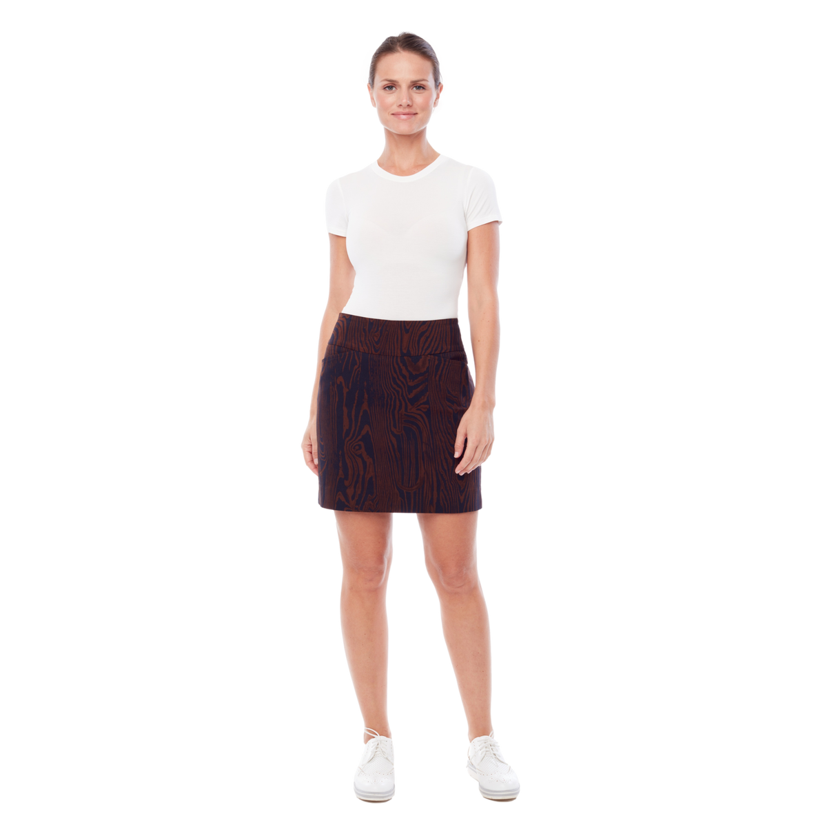 Swing Control PullOn Black Camel Floral 17" Skort PGA TOUR Superstore