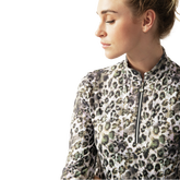 Alternate View 1 of Wild Nature Collection: Arielle Animal Print Quarter Zip Pull Over