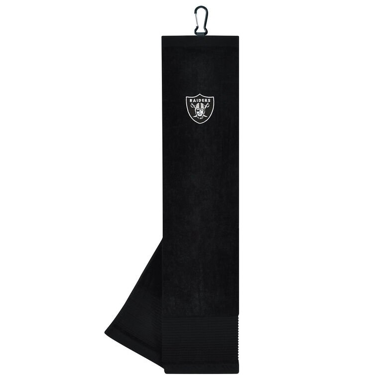 Team Effort Oakland Raiders Face/Club Tri-Fold Embroidered Towel