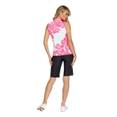 Alternate View 5 of Sugar Rush Collection: Mea Floral Print Sleeveless Polo Shirt