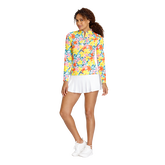 Alternate View 4 of Fun in the Sun Floral Star Burst Quarter Zip Pull Over