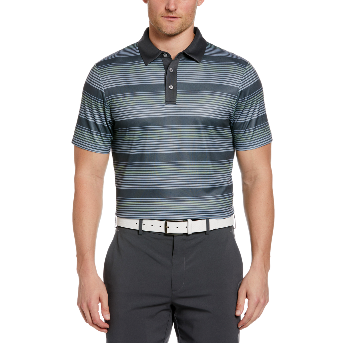 PGA TOUR Apparel Energy Stripe Print Golf Polo PGA TOUR Superstore