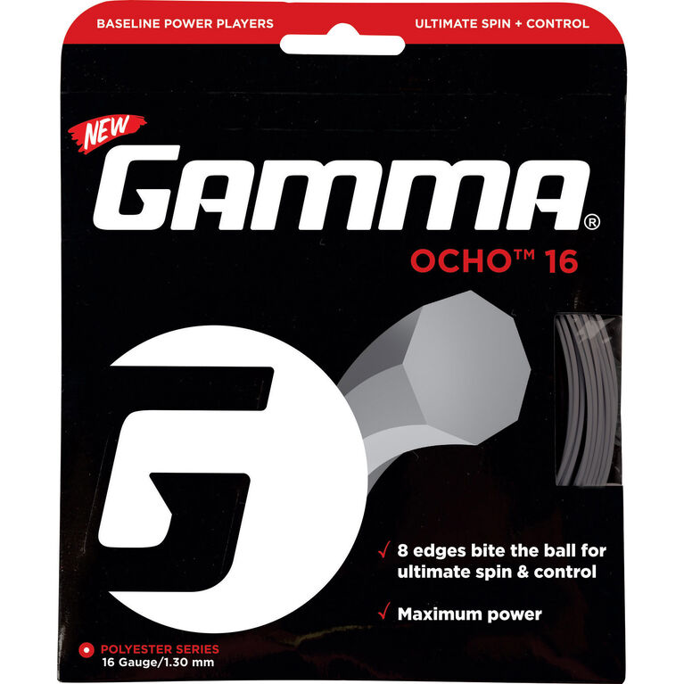 Струна теннисная Gamma je. Ultimate Spin. Ball bite.