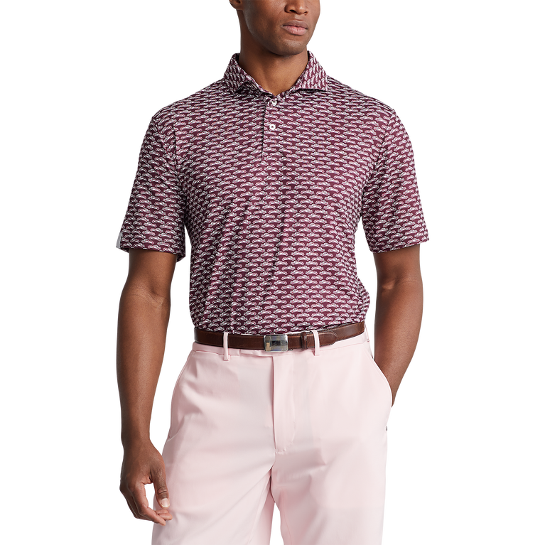 Classic Fit Performance Print Polo Shirt