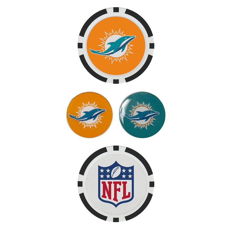 Team Effort Miami Dolphins Ball Marker Set