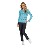 Alternate View 2 of Radiance Cove Collection: Whelma Ombre Chev Quarter Zip Pull Over