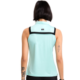 Alternate View 1 of Venus Collection: Sleeveless Contrasting Trim Quarter Zip Top