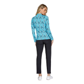 Alternate View 3 of Radiance Cove Collection: Whelma Ombre Chev Quarter Zip Pull Over