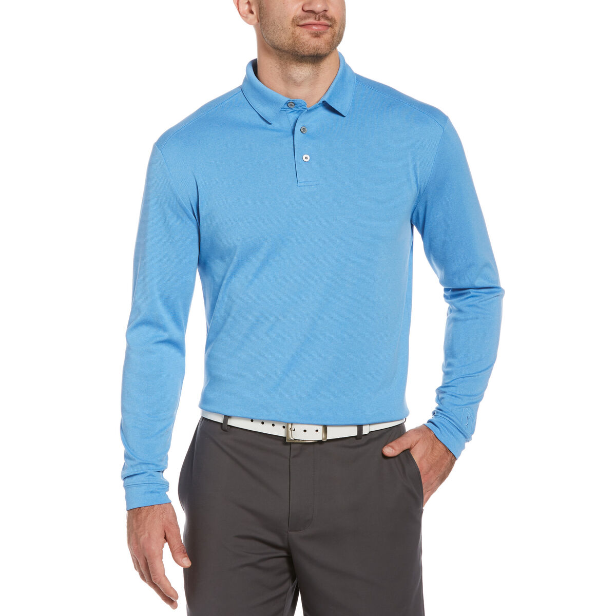 PGA TOUR Ottoman Long Sleeve Golf Polo Shirt PGA TOUR Superstore