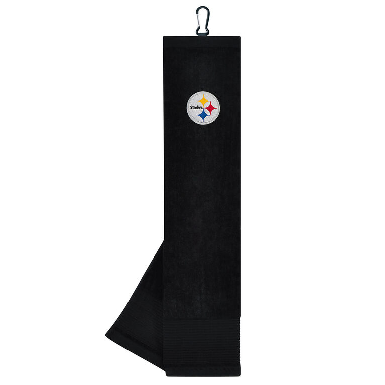 Team Effort Pittsburgh Steelers Face/Club Tri-Fold Embroidered Towel