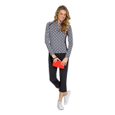 Alternate View 2 of Desert Blooms Collection: Atlantis Mod Flower Print Quarter Zip Top