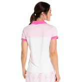 Alternate View 2 of Dahlia Dreams Collection: Colorblock Short Sleeve Polo Shirt