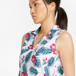 CLOUDSPUN Tropical Paradise Sleeveless Polo Shirt
