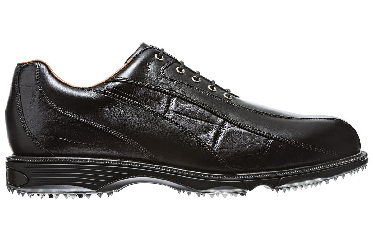 FootJoy Icon Spikeless Men's Golf Shoe Black/Black Croc PGA TOUR