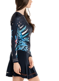 Alternate View 1 of Palm Print Long Sleeve Pullover