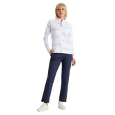 Alternate View 2 of Offset Stripe Tech Jersey Quarter Zip Pull Over