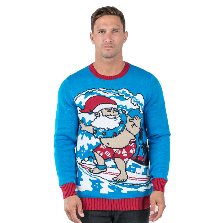 surfing santa sweater