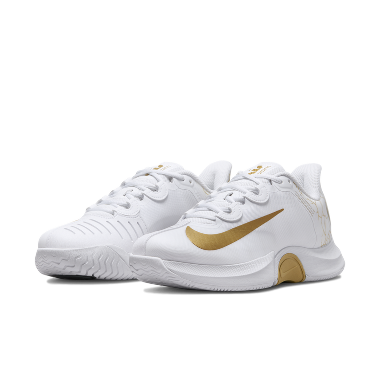 Nike Turbo Osaka Women's Tennis Shoe white/gold PGA TOUR Superstore