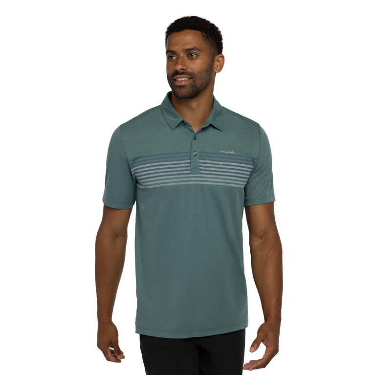 Groggy Striped Short Sleeve Polo Shirt