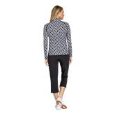 Alternate View 3 of Desert Blooms Collection: Atlantis Mod Flower Print Quarter Zip Top