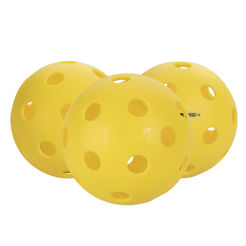 Onix Fuse Indoor 3-Pack Pickleballs Yellow 