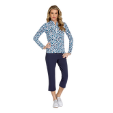 Alternate View 3 of Iris Oasis Collection: Gabriella Animal Print Quarter Zip Pull Over