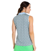 Alternate View 2 of Fairway Drive Collection: Dazzle Print Sleeveless Polo Shirt