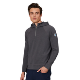 Hooded Melage Luxe Mid Layer Qtr Zip