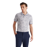Alternate View 1 of Floral Watercolour Tech Jersey Slim Fit Polo