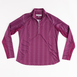 Curve Geo Print Quarter Zip Pull Over
