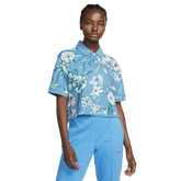 Ace Floral Print Women&#39;s Cropped Polo Shirt
