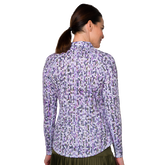 Alternate View 8 of Purple Rain Collection: Floral Long Sleeve UV Quarter Zip Polo
