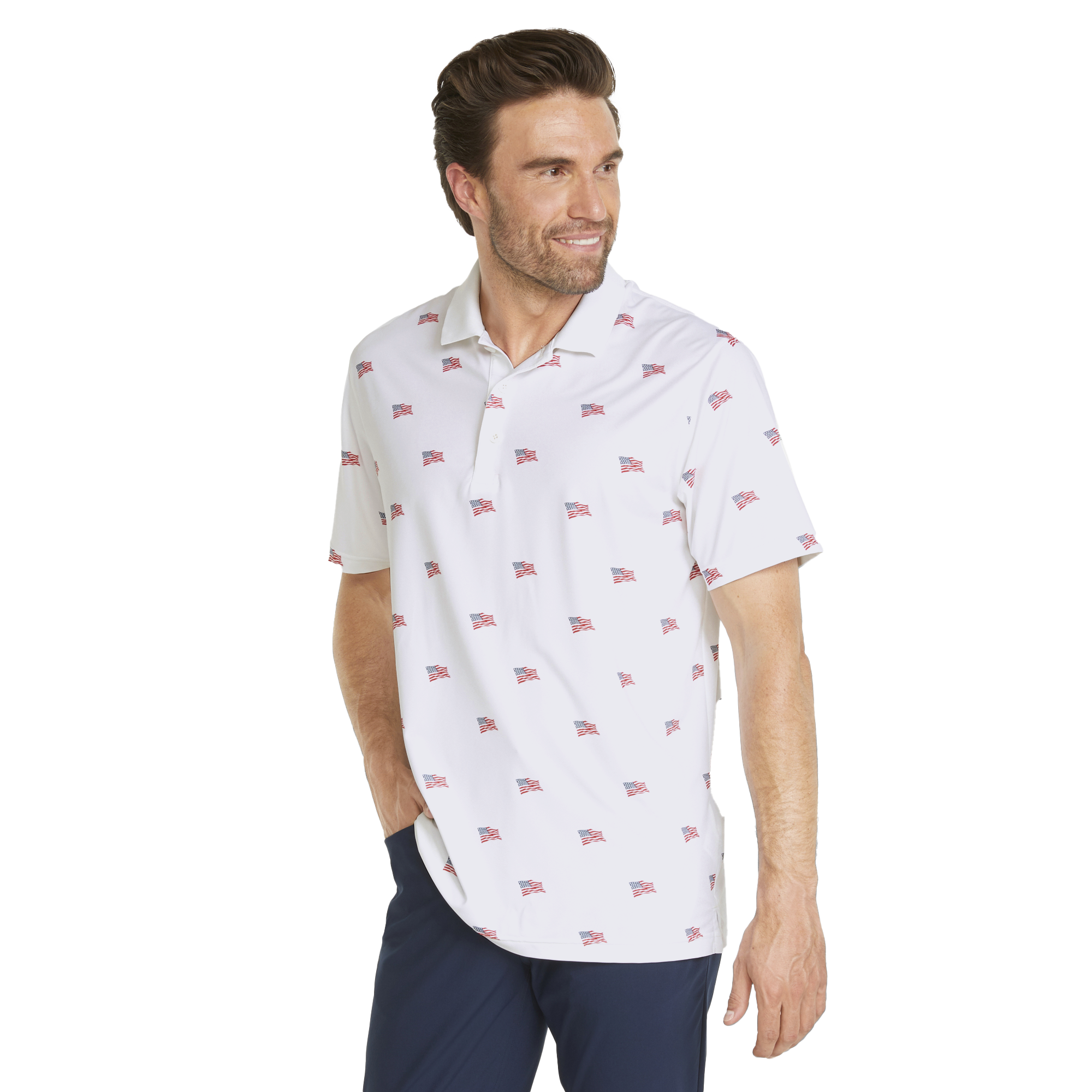 puma american flag golf shirt
