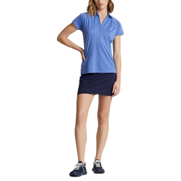 Scalloped Collar Pique Short Sleeve Polo Shirt