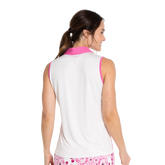 Alternate View 2 of Dahlia Dreams Collection: Colorblock Sleeveless Polo Shirt