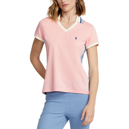 Cricket Collar V-Neck Short Sleeve Polo Shirt