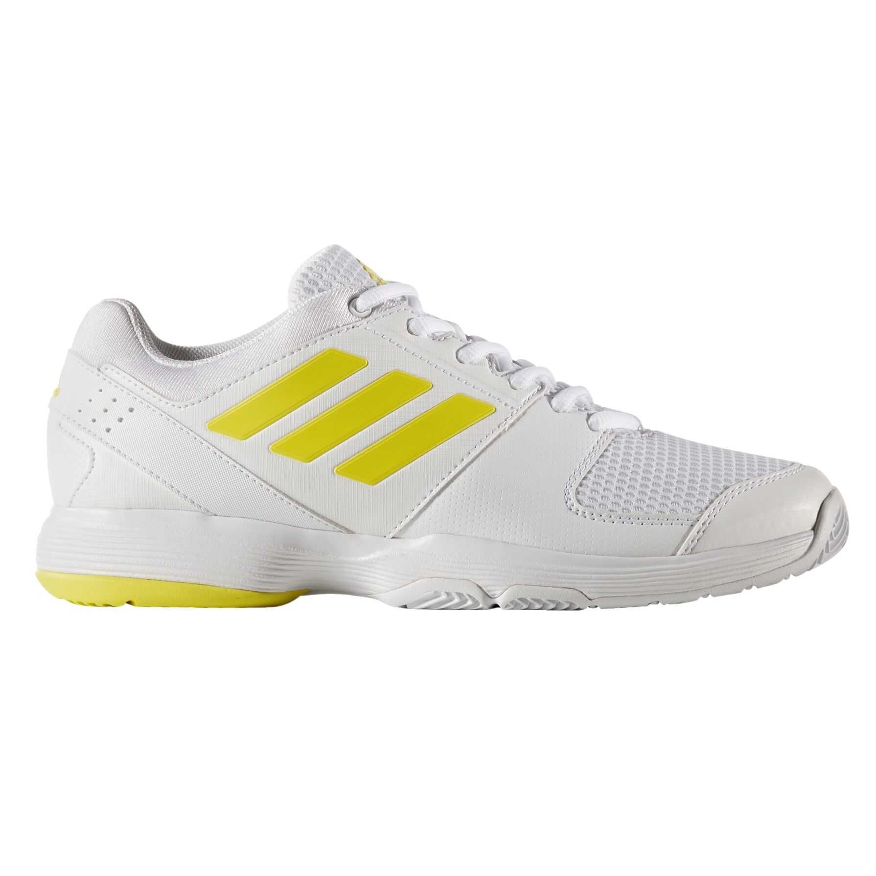 white and yellow tennis shoes