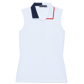 Alternate View 5 of Contrast Collar Sleeveless Polo Shirt