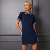 Pleated Tech Short Sleeve Dress