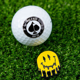 Melting Smiley Face Ball Marker