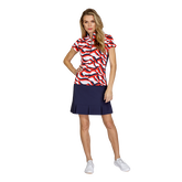 Alternate View 5 of Paprika Pop Collection: Neve Deco Wave Print Short Sleeve Top