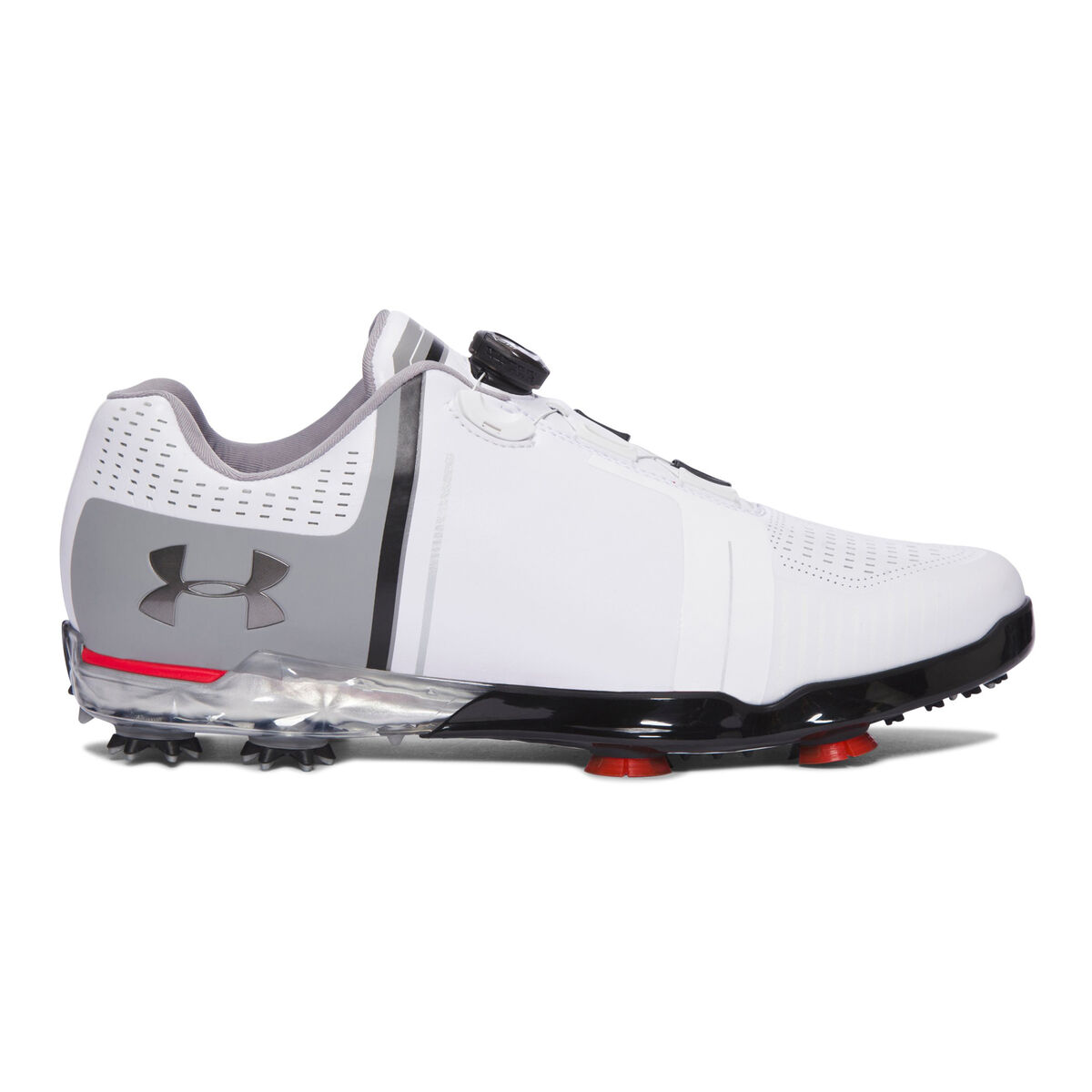 Under Armour Spieth One BOA Men's Golf Shoe White/Black/Red PGA