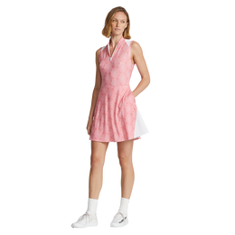 Paneled Mixed Mesh Striped Sleeveless Dress