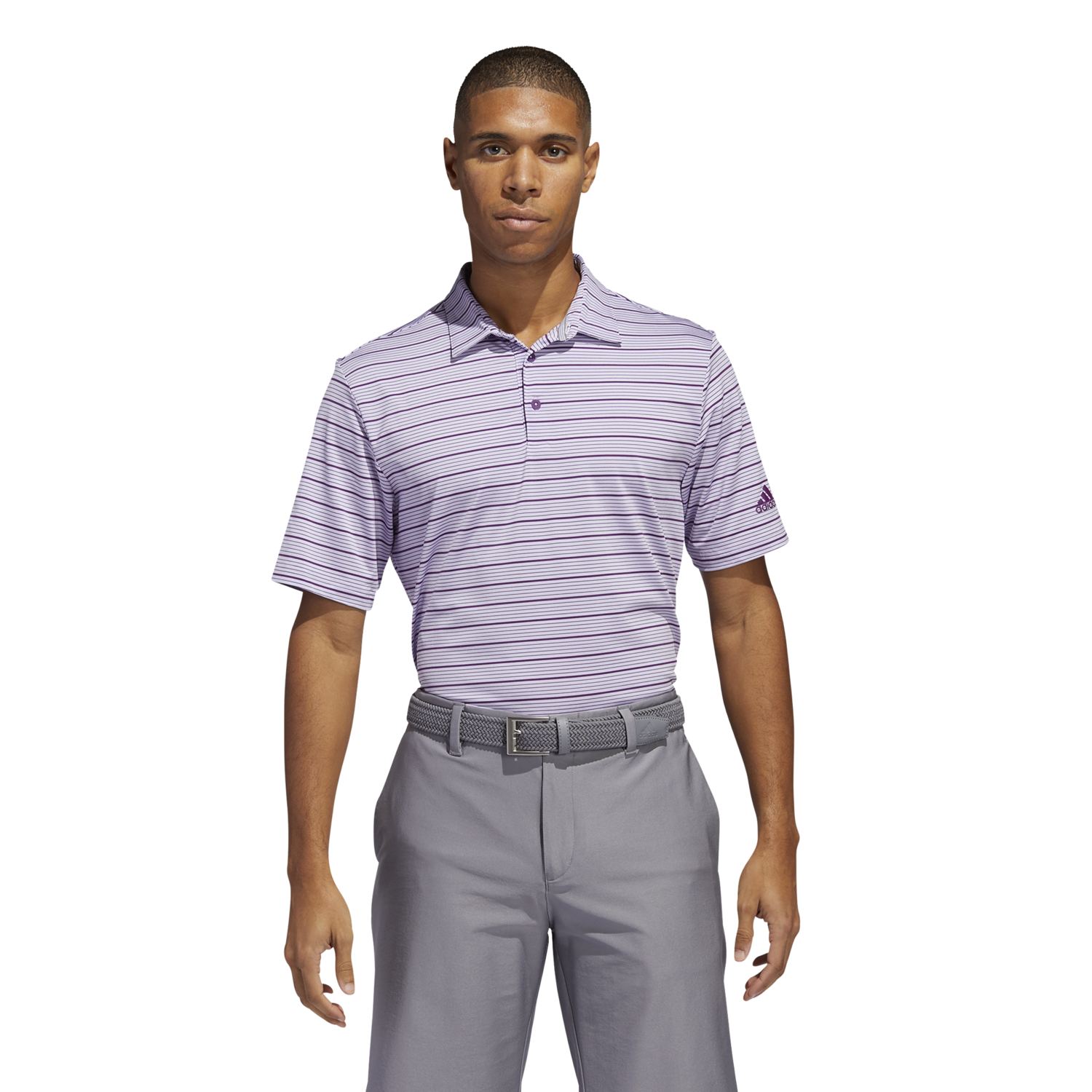 Adidas men's ultimate 365 pencil stripe golf polo clearance