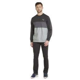 Colorblock Crewneck Men&#39;s Golf Sweater