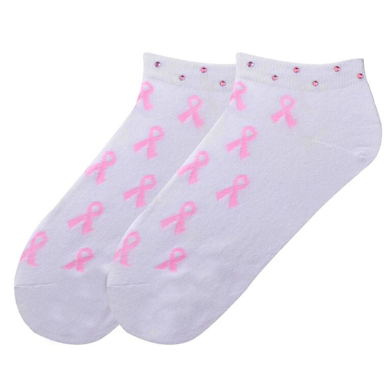 K.Bell Rhinestone Pink Ribbon Socks PGA TOUR Superstore